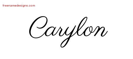 Carylon Classic Name Tattoo Designs
