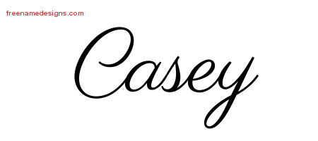 Casey Classic Name Tattoo Designs