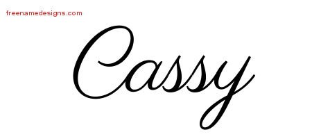 Cassy Classic Name Tattoo Designs