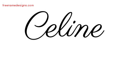 Classic Name Tattoo Designs Celine Graphic Download - Free Name Designs