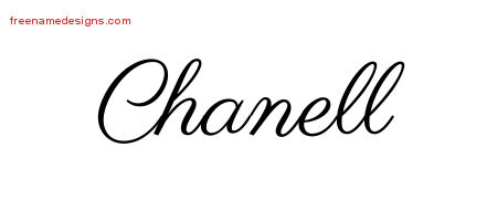 Chanell Classic Name Tattoo Designs