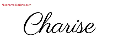 Charise Classic Name Tattoo Designs