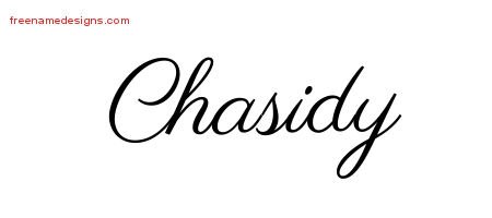 Chasidy Classic Name Tattoo Designs