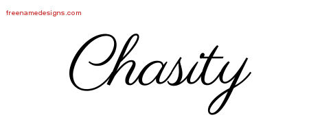 Chasity Classic Name Tattoo Designs