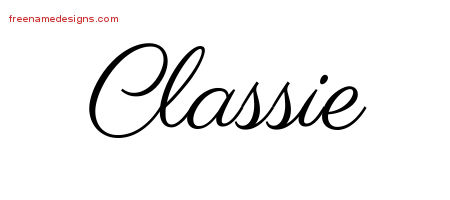 Classie Classic Name Tattoo Designs