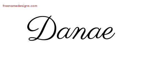 Danae Classic Name Tattoo Designs