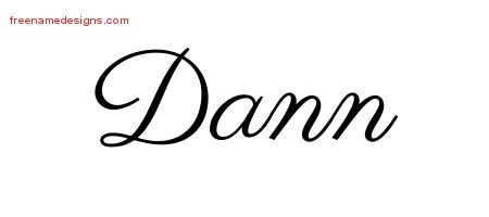 Dann Classic Name Tattoo Designs