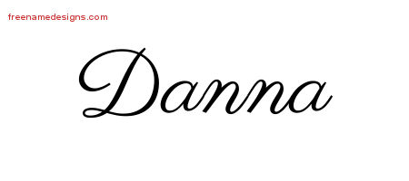 Danna Classic Name Tattoo Designs
