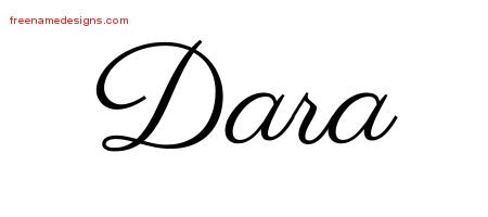 Dara Classic Name Tattoo Designs
