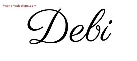 Debi Classic Name Tattoo Designs