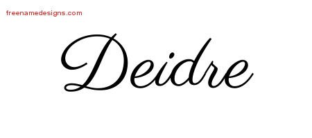 Deidre Classic Name Tattoo Designs