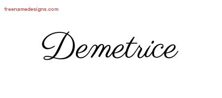 Demetrice Classic Name Tattoo Designs