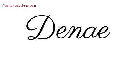 Denae Classic Name Tattoo Designs
