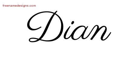 Dian Classic Name Tattoo Designs