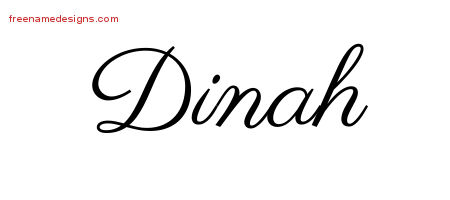 Dinah Classic Name Tattoo Designs
