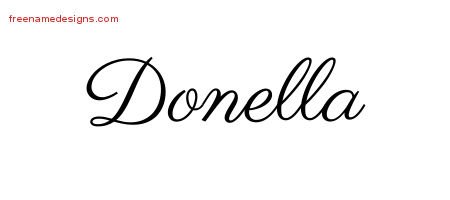 Donella Classic Name Tattoo Designs