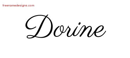 Dorine Classic Name Tattoo Designs