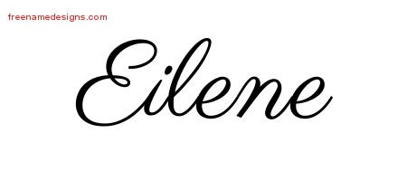 Eilene Classic Name Tattoo Designs