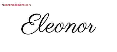 Eleonor Classic Name Tattoo Designs