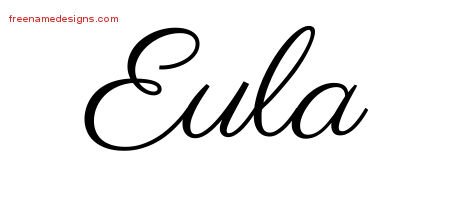 Eula Classic Name Tattoo Designs