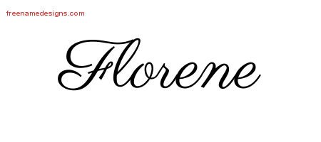 Florene Classic Name Tattoo Designs