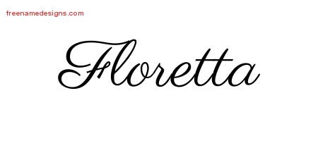 Floretta Classic Name Tattoo Designs