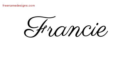 Francie Classic Name Tattoo Designs