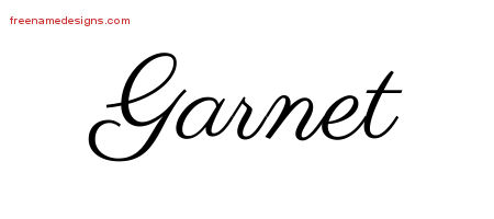 Garnet Classic Name Tattoo Designs