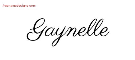 Gaynelle Classic Name Tattoo Designs