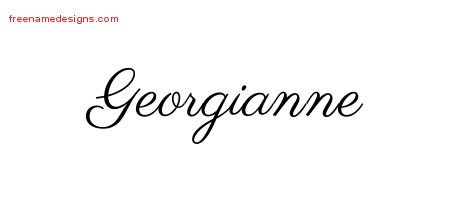 Georgianne Classic Name Tattoo Designs