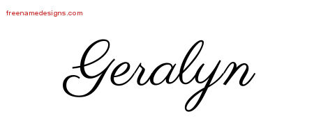 Geralyn Classic Name Tattoo Designs