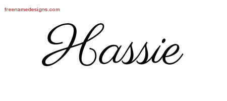 Hassie Classic Name Tattoo Designs