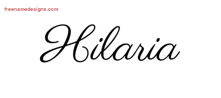 Hilaria Classic Name Tattoo Designs