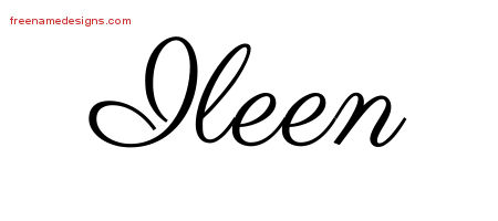 Ileen Classic Name Tattoo Designs