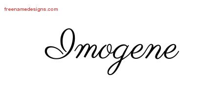 Imogene Classic Name Tattoo Designs
