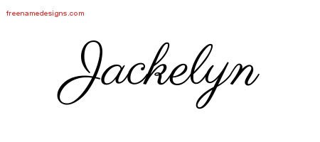 Jackelyn Classic Name Tattoo Designs