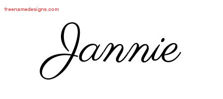 Jannie Classic Name Tattoo Designs
