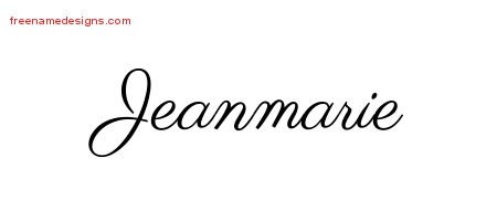 Jeanmarie Classic Name Tattoo Designs