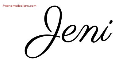 Jeni Classic Name Tattoo Designs