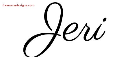Jeri Classic Name Tattoo Designs