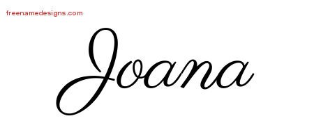 Joana Classic Name Tattoo Designs