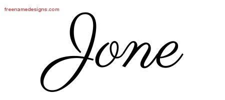 Jone Classic Name Tattoo Designs
