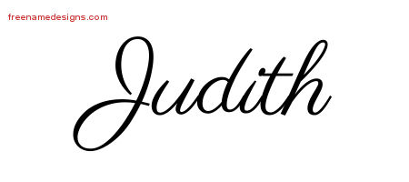 Judith Classic Name Tattoo Designs