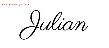 Julian Classic Name Tattoo Designs