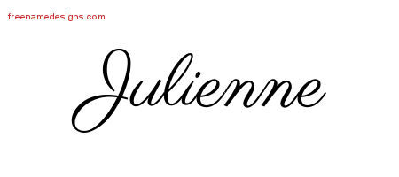 Julienne Classic Name Tattoo Designs