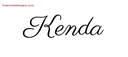 Kenda Classic Name Tattoo Designs