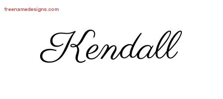 Kendall Classic Name Tattoo Designs