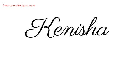 Kenisha Classic Name Tattoo Designs