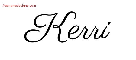 Kerri Classic Name Tattoo Designs