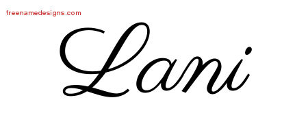 Lani Classic Name Tattoo Designs